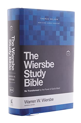 Book Cover NKJV, Wiersbe Study Bible, Hardcover, Red Letter, Comfort Print: Be Transformed by the Power of Godâ€™s Word