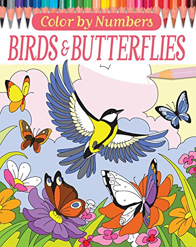 Book Cover Color by Numbers: Birds and Butterflies