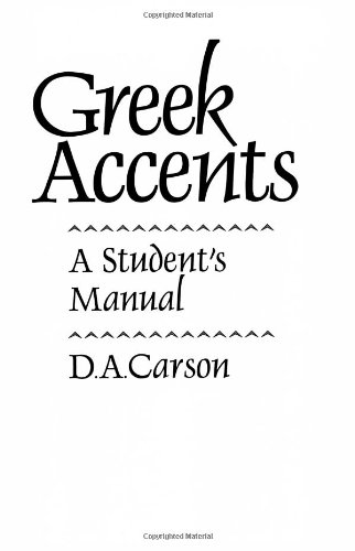 Book Cover Greek Accents: A Student's Manual