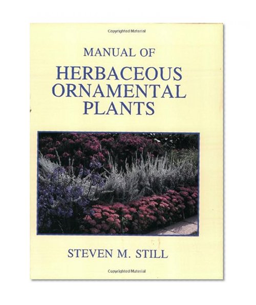 Book Cover Manual of Herbaceous Ornamental Plants