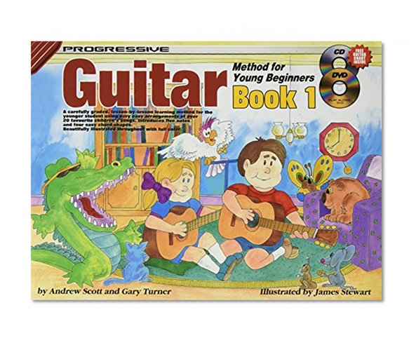 Book Cover CP18322 - Guitar Method for Young Beginners Bk 1 Bk&CD&DVD (Progressive Young Beginners)