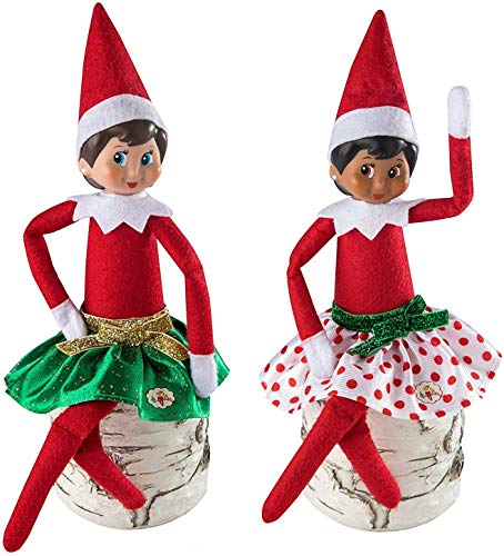Book Cover The Elf on the Shelf Party Pair Skirt Set - Includes 2 Skirts - Ages 3 and Up