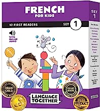 Book Cover French for Kids: 10 First Reader Books with Online Audio and 100 Vocabulary Words (Beginning to Learn French) Set 1 by Language Together