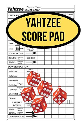 Book Cover Yahtzee Score Pad: 120 Yahtzee Score Sheet, Game Record Score Keeper Book, Score Card
