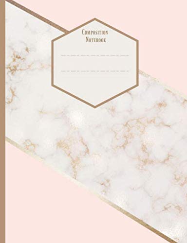 Book Cover Composition Notebook.: Rose Gold Marble. College Ruled Lined Paper. Ideal For Students.