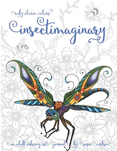 Book Cover Ruby Charm Colors Insectimaginary: An Adult Coloring Art Journal