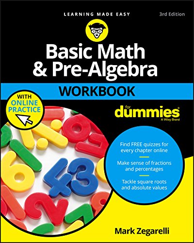 Book Cover Basic Math and Pre-Algebra Workbook For Dummies (For Dummies (Lifestyle))