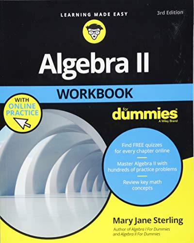 Book Cover Algebra II Workbook For Dummies