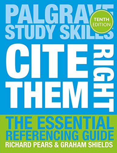 Book Cover Cite Them Right: The Essential Referencing Guide (Macmillan Study Skills)
