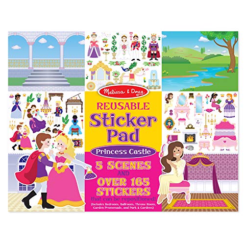 Book Cover Melissa & Doug Reusable Sticker Pad: Princess Castle - 200+ Stickers And 5 Scenes