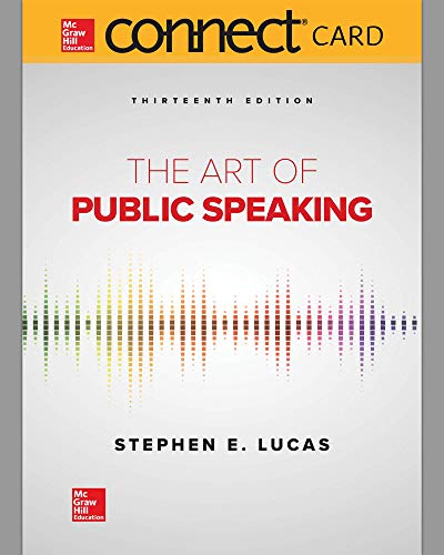 Book Cover The Art of Public Speaking Connect Access Card