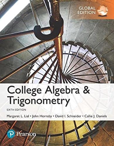 Book Cover College Algebra and Trigonometry, Global Edition