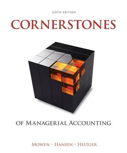 Book Cover Cornerstones of Managerial Accounting