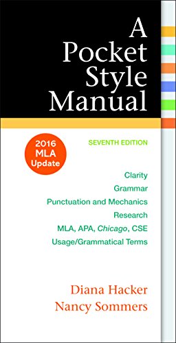 Book Cover A Pocket Style Manual: 2016 MLA Update