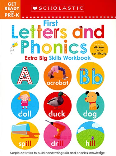 Book Cover 1st Letters and Phonics (Scholastic Early Learners: Get Ready for Pre-K Extra Big Skills)
