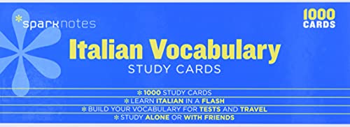 Book Cover Italian Vocabulary SparkNotes Study Cards (Volume 12)