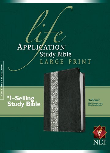 Book Cover Life Application Study Bible NLT, Large Print TuTone