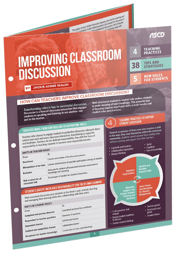 Book Cover Improving Classroom Discussion (Quick Reference Guide)