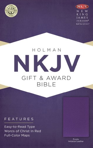 Book Cover NKJV Gift & Award Bible, Purple Imitation Leather