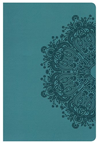 Book Cover NKJV Large Print Personal Size Reference Bible, Teal LeatherTouch