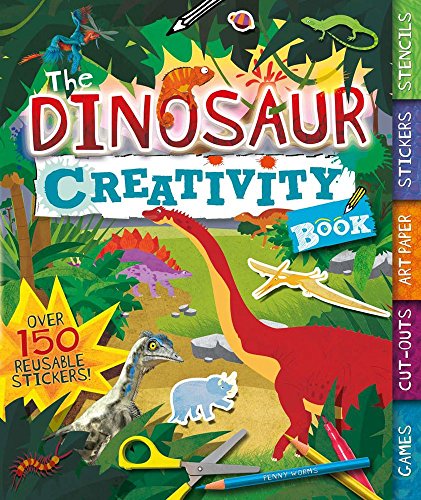 Book Cover The Dinosaur Creativity Book: Games, Cut-Outs, Art Paper, Stickers, and Stencils (Creativity Books)