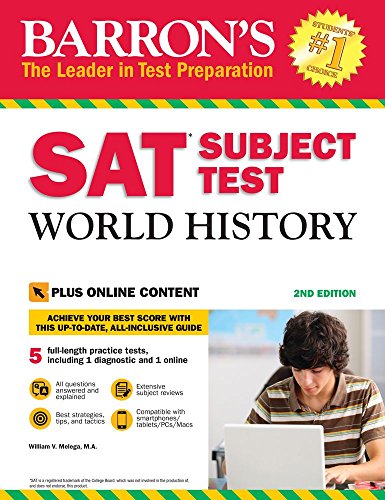Book Cover Barron's SAT Subject Test World History, 2nd Edition: with Bonus Online Tests