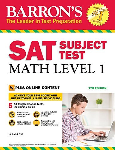 Book Cover Barron's SAT Subject Test: Math Level 1 with Online Tests