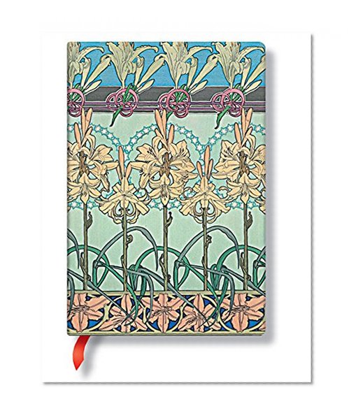 Book Cover Tiger Lily Midi Lined Journal (Mucha)