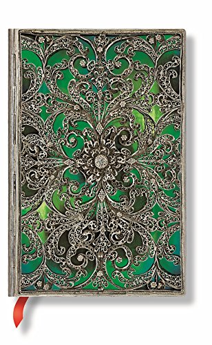 Book Cover Esmeralda Mini Lined Notebook (Silver Filigree Collection)