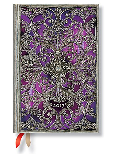 Book Cover Aubergine Mini- 2017 Paperblanks Weekly Planner (4 x 5.5 Horizontal)