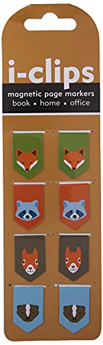 Book Cover Woodland Friends i-clip Magnetic Page Markers (Set of 8 Magnetic Bookmarks)