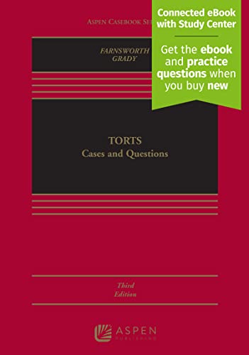 Book Cover Torts: Cases and Questions [Connected eBook with Study Center] (Aspen Casebook)