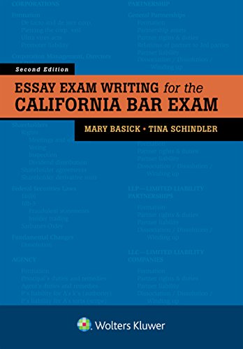 Book Cover Essay Exam Writing for the California Bar Exam