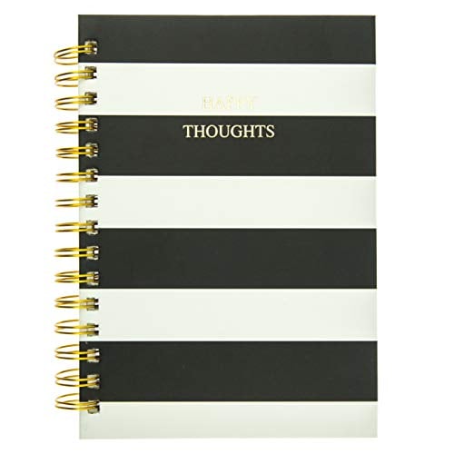 Book Cover Graphique Classic Charm Hard Cover Journal w/ Elegant Black and White Stripes & 