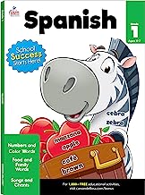 Book Cover Carson Dellosa Beginning Spanish Workbookâ€•Grade 1 Spanish Learning for Kids, Spanish Vocabulary Builder With Numbers, Colors, Songs, Common Words (80 pgs) (Brighter Child: Grades 1)