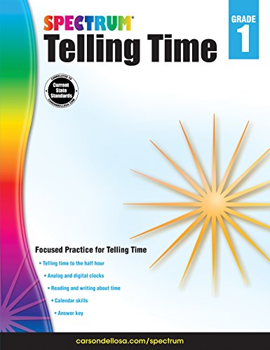 Book Cover Telling Time, Grade 1 (Spectrum)