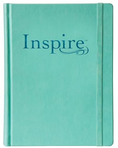 Book Cover Tyndale NLT Inspire Bible (Hardcover, Aquamarine): Journaling Bible with Over 400 Illustrations to Color, Coloring Bible with Creative Journal Space - Religious Gift that Inspires Connection with God