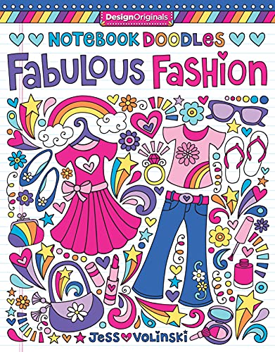Book Cover Notebook Doodles Fabulous Fashion: Coloring & Activity Book
