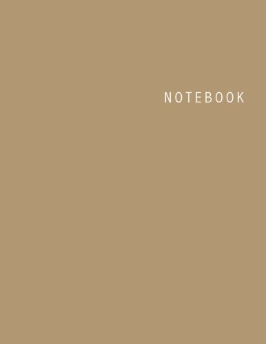 Book Cover Notebook: Unlined Notebook - Large (8.5 x 11 inches) - 100 Pages - Kraft Color