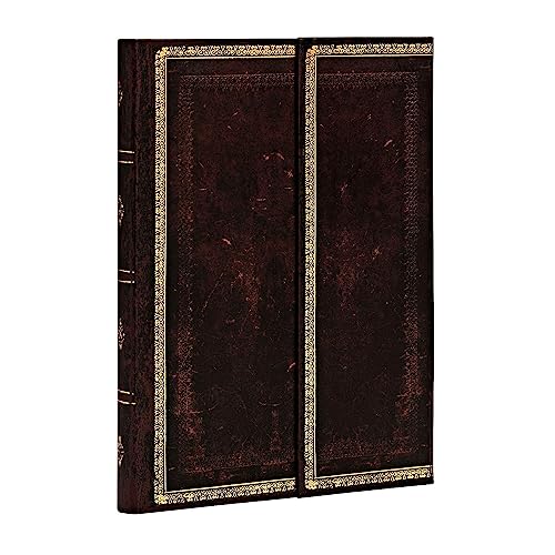 Book Cover Black Moroccan Flexi Mini Lined Journal (Old Leather)