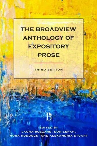 Book Cover The Broadview Anthology of Expository Prose - Third Edition