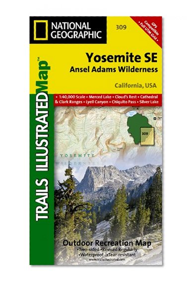 Book Cover Yosemite SE - Ansel Adams Wilderness Trails Illustrated Map # 309