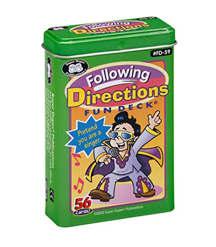 Book Cover Super Duper Publications | Following Directions Fun Deck Flash Cards | Educational Learning Resource for Children