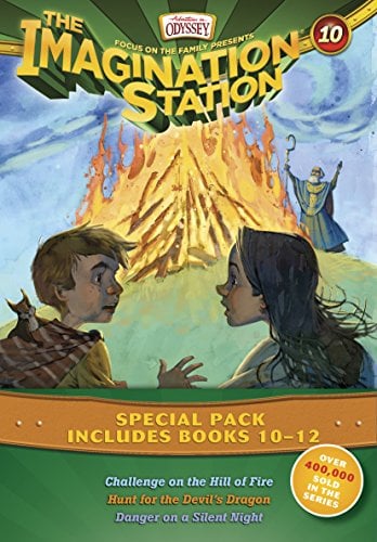 Book Cover Imagination Station Books 3-Pack: Challenge on the Hill of Fire / Hunt for the Devil's Dragon / Danger on a Silent Night (AIO Imagination Station Books)