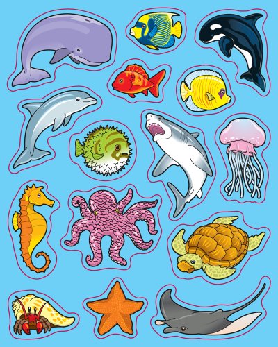 Book Cover Sea Life: Realistic Stickers