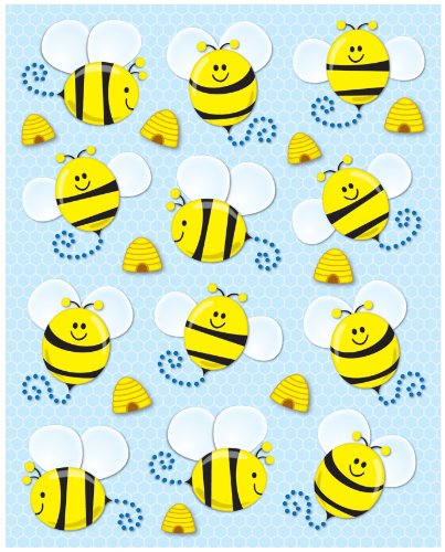Book Cover Carson Dellosa Bees Shape Stickers (168019)
