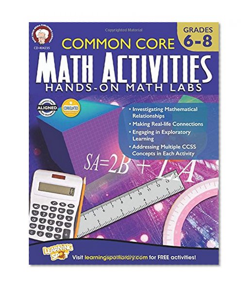 Book Cover Common Core Math Activities, Grades 6 - 8
