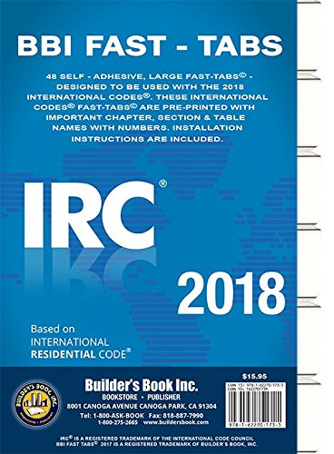 Book Cover 2018 International Residential Code (IRC) Fast Tabs