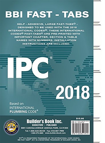 Book Cover 2018 International Plumbing Code (IPC) Fast Tabs