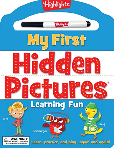 Book Cover My First Hidden Pictures® Learning Fun: Learn, practice, and play again and again! (Highlights™ My First Write-On Wipe-Off Board Books)